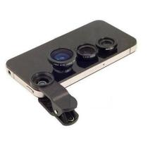 Kit Lentes Olho Peixe Fish Smartphone Celular Eye Macro Wide - Diversas