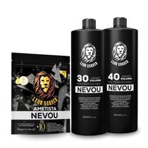 Kit Leon Barber Água Oxigenada 30 e 40 Volumes, 900ml + Pó Descolorante Ametista Nevou 300g Kit Leon Barber Água Oxigenada 30 e 40 Volumes, 900ml + Pó Descolorante Ametista Nevou 300g