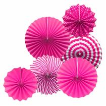 Kit leque decorativo pink 6 un Kit leque decorativo pink 6 un
