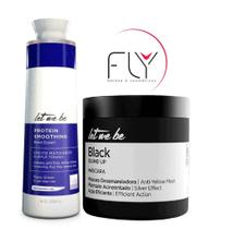 Kit Let Me Be Escova Progressiva Matizadora Organic 1 L + Máscara Matizadora Black 500 g