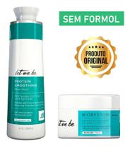 Kit Let Me Be Selagem Sem Formol Organica 1lt + Biorestore