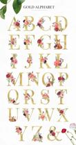 Kit Letras Florais Vinil Decalque Para Notebook E Agenda ABC Vintage LINDA FLORES Adesivos