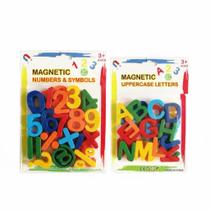 Kit Letras Magnéticas Números Magnéticos 26 Peças Cada Educativo