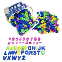 Kit letras plásticas alfanumérico aprox. 750 pçs pedagógico - LIG LIG