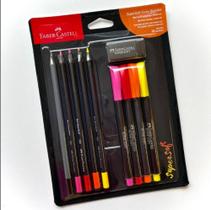 Kit lettering supersoft cores quentes faber castell