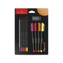 Kit Lettering Supersoft Cores Quentes FABER-CASTELL