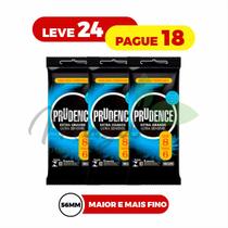 Kit Leve 24 Pague 18 Preservativo Camisinha Extra Grande Ultra Sensível Prudence