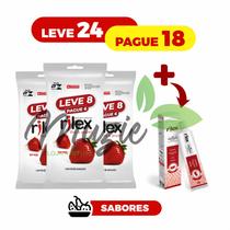 Kit Leve 24 Pague 18 Preservativo camisinha Rilex Sabor Morango - (3 Pctes c/ 8 Cada) + Gel ubrificante intimo Rilex 50g Kit Leve 24 Pague 18 Preservativo camisinha Rilex Sabor Morango - (3 Pctes c/ 8 Cada) + Gel ubrificante intimo Rilex 50g