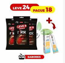 Kit Leve 24 Pague 18 Preservativo Camisinha Rilex Sensitive Mais Fino + Gel Íntimo 50g Leite Condensado