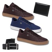 Kit Leve Mais po Menos 3 Tênis Masculino + Cinto + Carteira