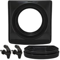 Kit Libell Preto c/ Tampa, Pingadeira, Torneiras Master/Mini