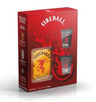 Kit Licor de whisky com canela Fireball 750ml + 2 copos de shot