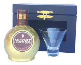 Kit Licor Mozart Gold Chocolate Cream 700ml + Taca + Caixa