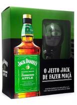 Kit Licor Whiskey Jack Daniels Apple 700ml + Taça