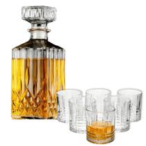 Kit Licoreira Garrafa Bred 900ml Copos Whisky On The Rocks 340ml Bar Negroni Drinks Bebida Premium - MIMO STYLE