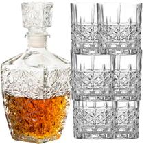 Kit Licoreira Garrafa De Vidro Para Whisky + 6 Copos De Whisky Mini Bar Em Casa Decoração Uisque - Garra de whisky