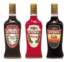 Kit Licores Stock - Creme de Cassis, Café e Morango 720ml