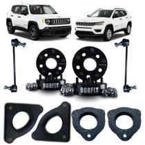Kit Lift 2" Aço +Espaçador Compass Renegade alarg Roda 38mm