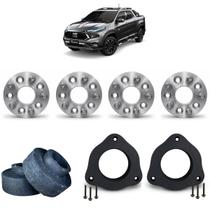 Kit lift completo 2.5 cm espaçador 32mm Fiat Toro todos Kit lift completo 2.5 cm espaçador 32mm Fiat Toro todos