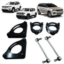 Kit Lift Completo Calço Mola Compass Renegade Reforçado Aço