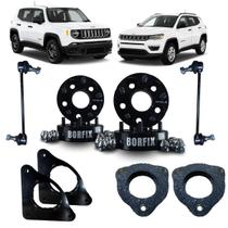 Kit Lift Espaçador Compass Renegade alarg Roda Elev 2Pol Aço