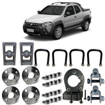 Kit Lift Suspensão 4cm + Espaçador 15mm Fiat Strada até 2020 Kit Lift Suspensão 4cm + Espaçador 15mm Fiat Strada até 2020