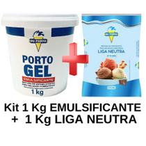 Kit Liga Neutra + Emulsificante Portogel Du Porto 1Kg - Para Sovertes Geladinhos Gelados Comestíveis Kit Liga Neutra + Emulsificante Portogel Du Porto 1Kg - Para Sovertes Geladinhos Gelados Comestíveis