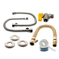 Kit Ligação Aquecedor 40 Cm + Registro - Marcas Diversas Kit Ligação Aquecedor 40 Cm + Registro - Marcas Diversas