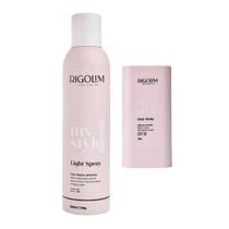Kit Light Spray e Cera em Bastão Hair Balm Rigolim