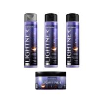 Kit Lightner Matizador 1 Cond + 2 Shampoo + 1 Mascara 300Ml Kit Lightner Matizador 1 Cond + 2 Shampoo + 1 Mascara 300Ml