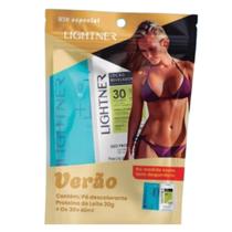 Kit Lightner Verão Pó Descolorante 20g e OX 30 Vol 40ml Clareia Pelos com Proteína do Leite