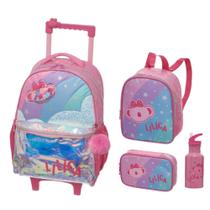 Kit Lilica Ripilica Super Star Mochila Lancheira Estojo box e Garrafa