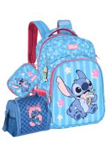 Kit Lilo Stitch Angel Mochila Costas + Lancheira + Estojo B - Kit Lilo Stitch Angel Mochila Costas + Lancheira + Estojo B -