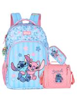 Kit Lilo Stitch Angel Mochila Costas + Lancheira + Estojo T - Kit Lilo Stitch Angel Mochila Costas + Lancheira + Estojo T -