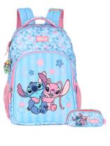 Kit Lilo Stitch Angel Mochila De Costas + Estojo Triplo Kit Lilo Stitch Angel Mochila De Costas + Estojo Triplo