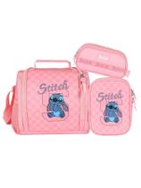 Kit Lilo Stitch Lancheira Térmica + Estojo Box E Triplo