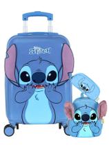Kit Lilo Stitch Mala Viagem + Lancheira + Estojo Triplo Kit Lilo Stitch Mala Viagem + Lancheira + Estojo Triplo