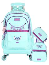 Kit Lilo Stitch Mochila 4 Rodas + Lancheira + Estojo Box Kit Lilo Stitch Mochila 4 Rodas + Lancheira + Estojo Box