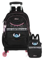 Kit Lilo Stitch Mochila 4 Rodas + Lancheira Térmica 2EM1