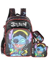 Kit Lilo Stitch Mochila Costas + Lancheira + Estojo T Menino Kit Lilo Stitch Mochila Costas + Lancheira + Estojo T Menino