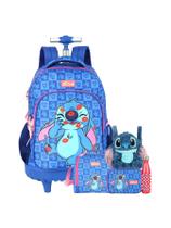 Kit Lilo Stitch Mochila Lancheira Estojo Garrafa B - ul