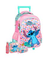 Kit Lilo Stitch Mochila+Lancheira+Estojo Triplo+Garrafa 1551