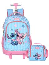 Kit Lilo Stitch Mochila Rodas 2EM1 + Lancheira Térmica