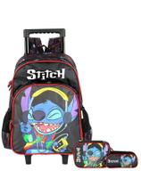 Kit Lilo Stitch Mochila Rodas + Estojo Box e Triplo Menino Kit Lilo Stitch Mochila Rodas + Estojo Box e Triplo Menino