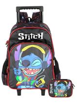 Kit Lilo Stitch Mochila Rodas + Estojo Box Menino Original