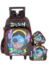 Kit Lilo Stitch Mochila Rodas + Lancheira + Estojo B Menino Kit Lilo Stitch Mochila Rodas + Lancheira + Estojo B Menino