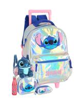 Kit Lilo Stitch Mochila Rodas Lancheira Estojo Garrafa P