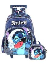 Kit Lilo Stitch Mochila Rodas + Lancheira Térmica Menino Kit Lilo Stitch Mochila Rodas + Lancheira Térmica Menino