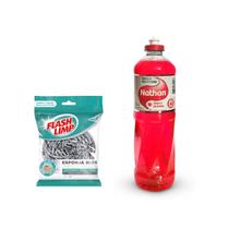 Kit Limpa Alumínio 500ml + Esponja Flash Limp