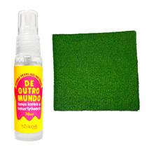 Kit Limpa Bacterias Lentes e Celulares com Pano Microfibra Cor:Verde Kit Limpa Bacterias Lentes e Celulares com Pano Microfibra Cor:Verde